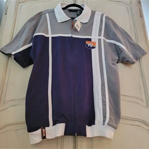 Vintage STARTER Asphalt Legend Full Zip Basketball Warm Up Pique Pullover NWT✨️M